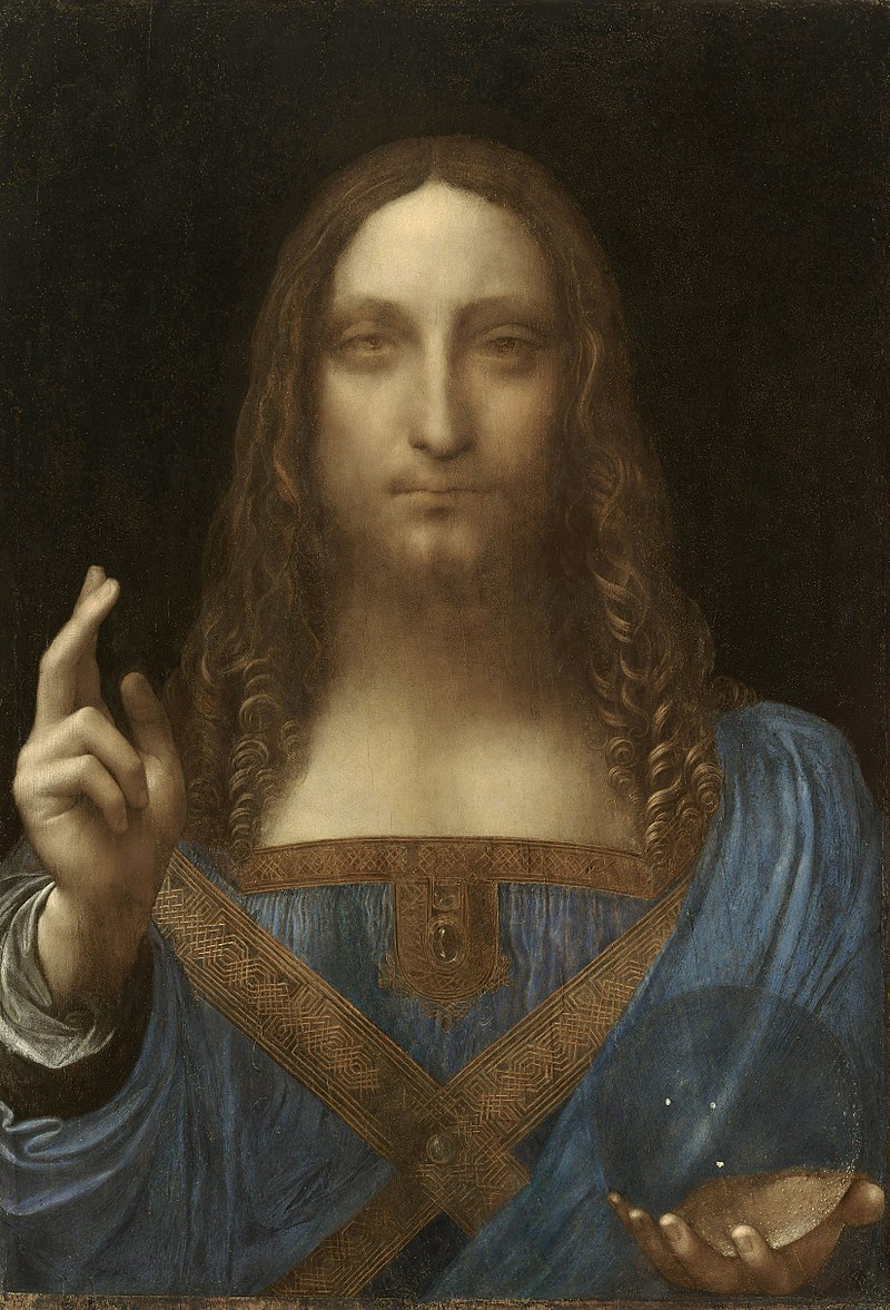 "Salvator Mundi" de Leonardo es la obra de arte más cara de la historia del arte: 450 millones de dólares.